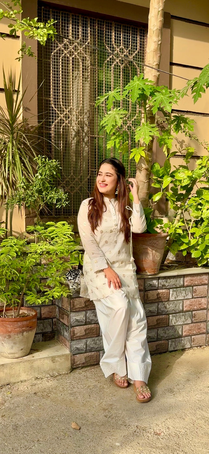 Farshi Shalwar (Off_White + Milky White)
